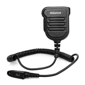 ailunce hd1 shoulder speaker microphone ip55 anti-splash 3.5mm audio jack compatible with hd1 retevis rt29 rt48 rb23 rt47 rb46 rt47v rt87 rt83 rt82 walkie talkie (1 pack)