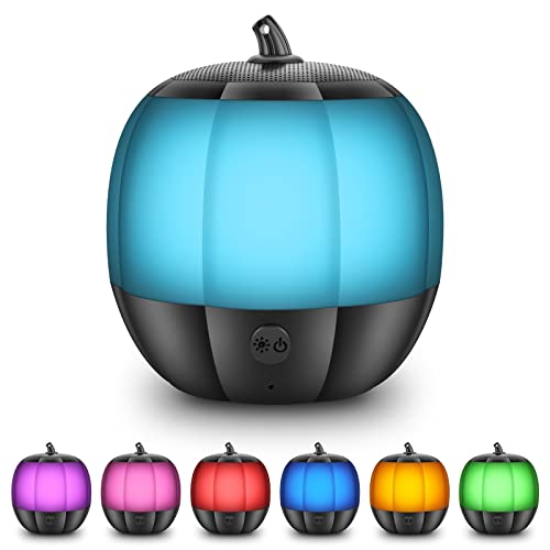LFS Portable Bluetooth Speakers with Lights Mini Wireless Speaker, 7 Color Lights, 12H Playtime, TWS Pairing, IPX5 Waterproof, Night Light Small Speaker for Home, Outdoor, Christmas