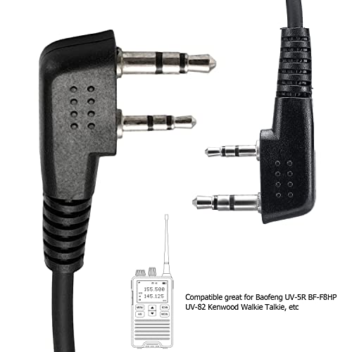 Compatible with Baofeng UV-5R BF-F8HP UV-82 Radios Earpiece Kenwood 2 Pin Two Way Radio Headset Walkie Walkie Surveillance Kit Police Headphone