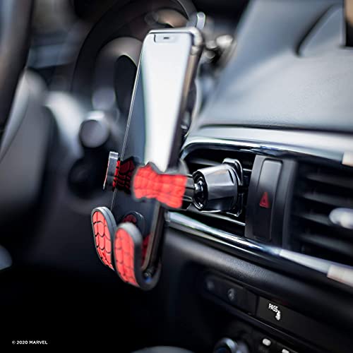 Spider-Man Hug Buddy Air Vent Car Phone Holder, Adjustable, Universal Fit, Cell Phone Mount with iPhone, Samsung Galaxy, LG, Google, Pixel, Moto, Black and Other Smartphones