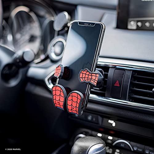 Spider-Man Hug Buddy Air Vent Car Phone Holder, Adjustable, Universal Fit, Cell Phone Mount with iPhone, Samsung Galaxy, LG, Google, Pixel, Moto, Black and Other Smartphones