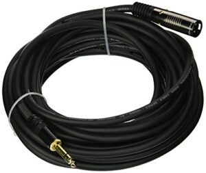 monoprice 104765 35-feet premier series xlr male to 1/4-inch trs male 16awg cable gold