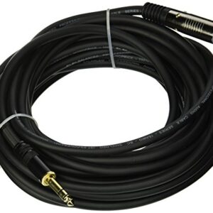 Monoprice 104765 35-Feet Premier Series XLR Male to 1/4-Inch TRS Male 16AWG Cable gold