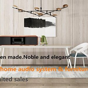 KEiiD CD Player for Home with Bluetooth Stereo System Wooden Desktop Speakers FM Radio USB SD AUX Remote Control, 28 Inch Long 20 Pounds Weight