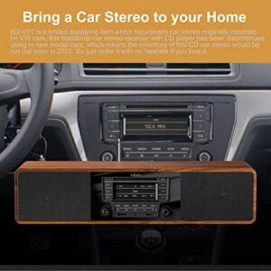 KEiiD CD Player for Home with Bluetooth Stereo System Wooden Desktop Speakers FM Radio USB SD AUX Remote Control, 28 Inch Long 20 Pounds Weight