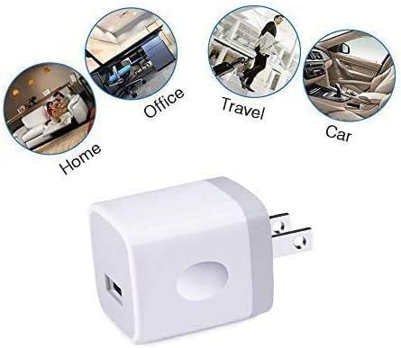 USB Wall Charger, Charger Adapter, VectorTech (10 Pack) 5V/1Amp Single Port Quick Charger Plug Cube for iPhone 7/6S/6S Plus/6 Plus/6/5S/5, Samsung Galaxy S7/S6/S5 Edge, LG, HTC, Huawei, Moto, Kindle