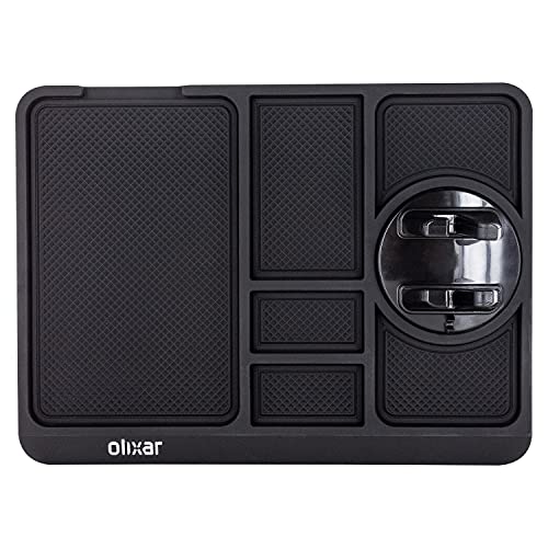 Olixar Car Dashboard Tray - Sticky Dash Mat Car Phone Holder with Mount - Large Non Slip Gel Pad - Washable - Car Dashboard Accessories - Holder for Keys, Cell Phone, Coins and Glasses