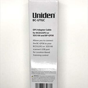 Uniden BC-UTGC GPS USB Cable for use with BCD325P2 Handheld TrunkTracker V Scanner, SDS100 True I/Q Digital Handheld Scanner and BC-GPSK Serial GPS Receiver