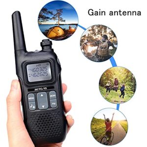 Retevis RT16 Walkie Talkies for Adults, Long Range Rechargeable Two Way Radio, NOAA Weather Alert VOX, 1000mAh Li-ion Battery and Lanyard, for Camping Hiking Outdoor Indoor(4 Pack)