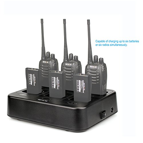 Retevis H-777 Six-Way Charger Multi Unit Walkie Talkie Charger Compatible with H-777 Baofeng BF-888S Arcshell AR-5 (Not for H-777S) Two Way Radio and Battery (1 Pack)