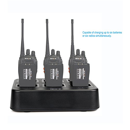 Retevis H-777 Six-Way Charger Multi Unit Walkie Talkie Charger Compatible with H-777 Baofeng BF-888S Arcshell AR-5 (Not for H-777S) Two Way Radio and Battery (1 Pack)