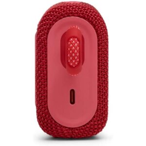 JBL GO 3 Waterproof Ultra Portable Bluetooth Speaker Bundle with Megen Hardshell Case (Red)