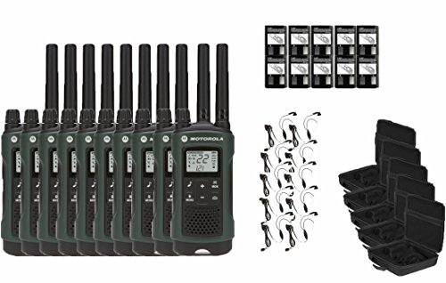 Motorola Talkabout T465 Two-Way Radios / Walkie Talkies - Weatherproof 22 Channels PTT IVOX Flashlight 10-PACK