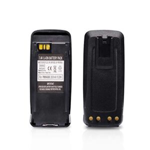 pmnn4077, pmnn4077c, pmnn4066 battery, compatible with motorola xpr6550, pr6380, xirp6500 and more models, click to find out more [2020 upgraded model, high capacity, 2600mah, 19.2wh, 7.4v, li-ion]