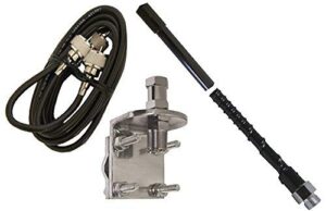 procomm hss995-3b 3′ single black fiberglass cb antenna kit