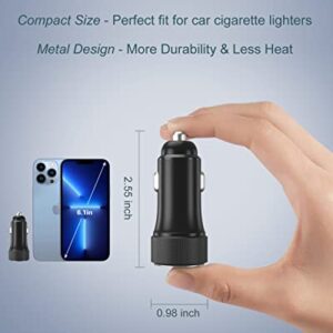 36W USB C Car Charger, OKRAY 4-Pack Fast Charging USB Type C Car Charger, PD3.0+QC3.0 Dual Port Cigarette Lighter Adapter with LED Compatible iPhone 14/13/12/11/ iPad, Samsung Galaxy S22/21 Note20/10