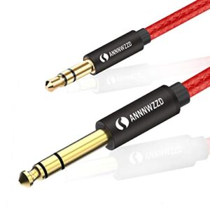 annnwzzd 3.5mm to 6.35mmtrs stereo audio cable 10 foot,6.35 1/4 male to 3.5 1/8 male aux jack -(10ft/10ft)