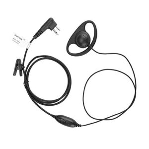 jeuyoede cls1110 d shape earpiece headset with mic compatible with motorola two way radio rmm2050 xu2600 cls1410 cp200 gp300 pr400