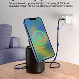 JSAUX Gifts for Men and Women, Bluetooth Wireless Speaker with Phone Stand and Wireless Charger, Compatible with iPhone MagSafe Charger, Speaker with HD Surround Sound, Birthday Gifts Cool Gadgets