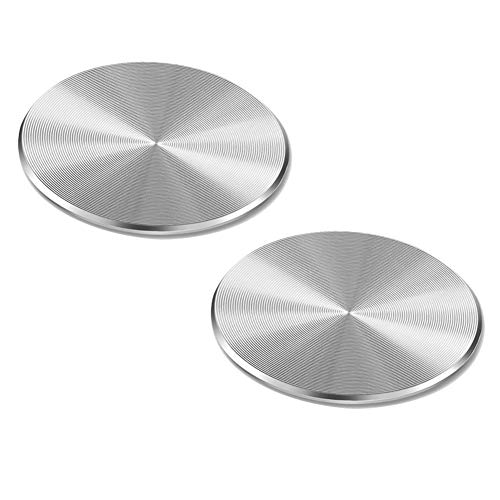 2-Pack Replacement Mount Metal Plates D.Sking Car Phone Holder 3M Adhesive CD Metal Plates for Car Mount Car Kits (Silver)