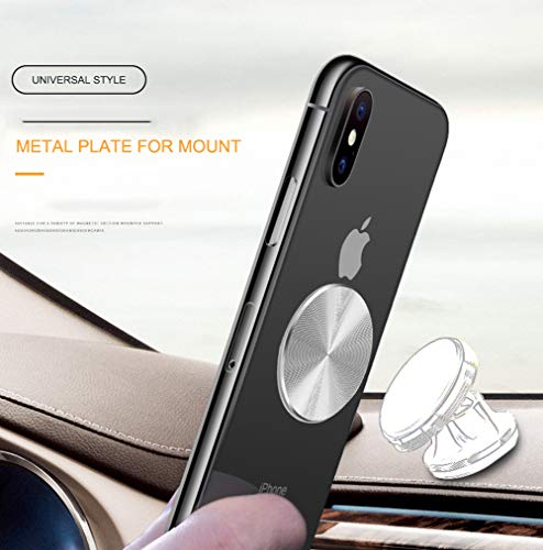 2-Pack Replacement Mount Metal Plates D.Sking Car Phone Holder 3M Adhesive CD Metal Plates for Car Mount Car Kits (Silver)