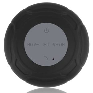 Bluetooth Shower Speaker Waterproof Wireless Mini Small Cute Portable Water Resistant Speaker Suction Cup, Built-in Mic Speakerphone for Kids, Husbands, Wife Gift Bathroom Kitchen Outdoor - Black