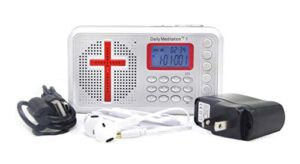 daily meditation 1 kjv non dramatized audio bible player – king james version electronic bible (with rechargeable battery, charger, ear buds and built-in speaker)