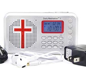 Daily Meditation 1 KJV Non Dramatized Audio Bible Player - King James Version Electronic Bible (with Rechargeable Battery, Charger, Ear Buds and Built-in Speaker)