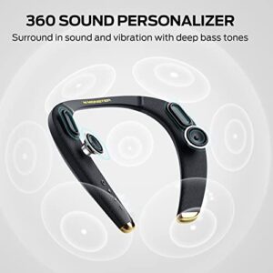 Monster Boomerang Petite Neckband Bluetooth Speakers, Neck Speaker with 15H Playtime, aptX High Fidelity 3D Stereo Sound, Low Latency, Built-in Mic, IPX5 Waterproof Wearable Speaker for Home Outdoor