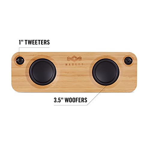 House of Marley Get Together: Portable Speaker with Wireless Bluetooth Connectivity, 8 Hours of Indoor/Outdoor Playtime, and Sustainable Materials, Signature Black