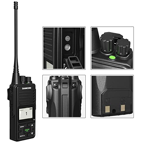 3000mAh SAMCOM 2 Way Radios Walkie Talkies Long Range Rechargeable, 3 Packs FPCN10A High Power Two Way Radios for Adult, Handheld Programmable UHF Radio Group Call for Business Construction Warehouse