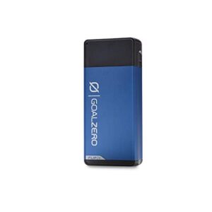 goal zero flip 24 portable phone charger, usb battery bank for travel and emergency use – blue