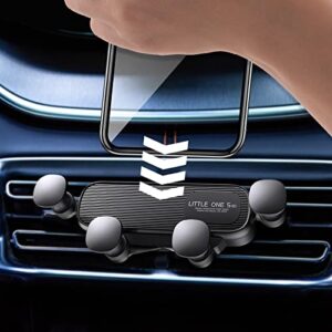 uisky aa car vent phone holder 2023 upgraded mini universal gravity air vent automobile mount hands free cell phone clip holder for iphone android smartphone