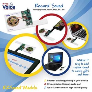 EZSound Module for DIY Audio Cards - Easy to Record - 120 Seconds Recording - High Sound Quality