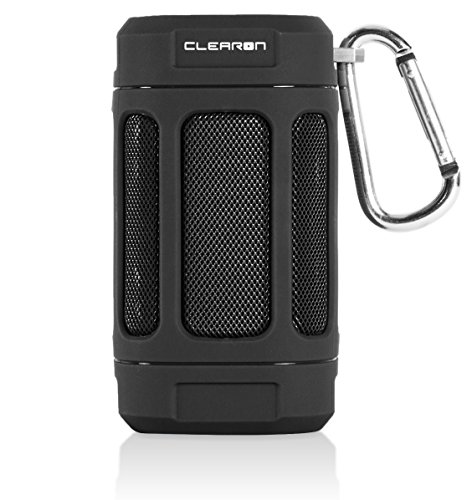 Clearon Portable Bluetooth 5.0 Speaker Wireless Waterproof Speaker with Bike Mount & Remote – Premium Sound Quality & Loud 8W Mini Speaker – 15 Hours of Playtime & 100 ft Range (Black)