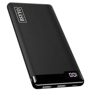 bsyyo portable charger,10000mah triple 3a ports fast charging usb c power bank with led display,external battery pack phone portable charger for iphone 12 13 x plus google samsung lg ipad etc.