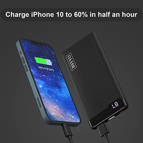 BSYYO Portable Charger,10000mAh Triple 3A Ports Fast Charging USB C Power Bank with LED Display,External Battery Pack Phone Portable Charger for iPhone 12 13 X Plus Google Samsung LG iPad etc.