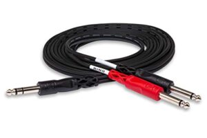 hosa stp-202 1/4″ trs to dual 1/4″ ts insert cable, 2 meters