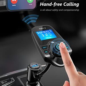 Nulaxy Wireless in-Car Bluetooth FM Transmitter & Nulaxy 2022 Upgraded Vent Friendly Car Phone Holder Mount