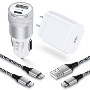 super fast charger type c for samsung galaxy a13 5g/a14/a53 5g/s23 ultra/s22 ultra/s22/s21/fe/z flip 4/fold 4,25w pd pps usb c wall charger 38w car adapter+6ft usbc to c cable+3ft usba to type c cable