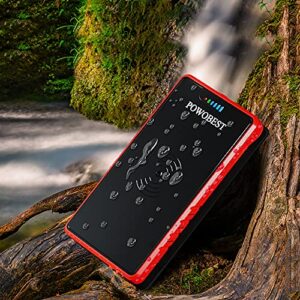 POWOBEST Solar Phone Charger,Solar Charger Power Bank,Outdoor Solar Cellphone Power Bank,High-Speed Charging，Portable Power Bank，20000mAh Wireless Portable Solar Power Bank,Solar Panel Charging(Red)