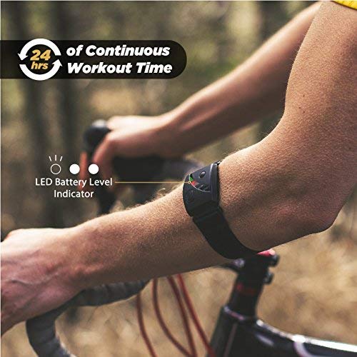 Scosche Rhythm 24 Waterproof/Dustproof Fitness Armband with Built-in Memory, Dual Band ANT+ and BLE Bluetooth Smart, Hyper Accurate Tracking of Your Heart Rate During Workouts