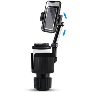 ockivs car cup holder phone mount universal adjustable base with cup holder expander auto cell phone stand for all smartphone 2-in-1 multifunctional cup holder phone holder