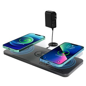 15w wireless charger, je make it simple 3 in 1 wireless charging station,mag-safe charger,wireless charging pad multiple devices for iphone 14/13/12/se/8/samsung/other wireless charging andriod phone