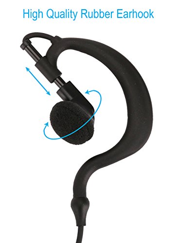 Single Wire Earhook Earpiece for Motorola Radios XPR6380 XPR6580 XPR7380 XPR7580 XPR7350e XPR7380e XPR7550e XPR7580e XPR 6380 6580 7380 7580 7350e 7380e 7550e 7580e, G Shape Headset