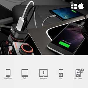 TechStone Car Charger Dual USB in Car Fast Charging Adapter Quick Charge 3.0 – Mini Phone Cigarette Lighter 12v Socket for iPhone Xs/XR/Max/7/8/Plus, Air 2/ iPad Pro/Mini, Galaxy, LG, HTC