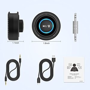 Lavales B06T4 Bluetooth 5.2 Receiver adpter Dual Link Low Latency/HD Audio, Aux Bluetooth Audio Receiver Adapter for Car,Home Stereo,Wired Speaker