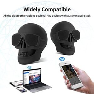 YSEECHENS Skull Speaker Portable Bluetooth Speakers 8W Output Bass Stereo for Desktop PC/Laptop/Mobile Phone/MP3/MP4 Player