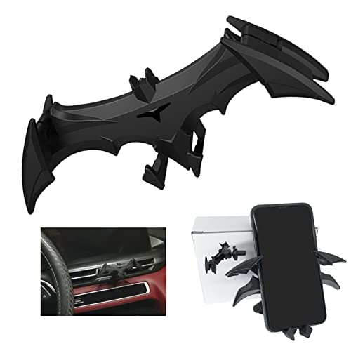 RANGUOWEN Car Vent Dark Bat Phone Holder Mount Creative Bat Car Air Vent Phone Holder Unique Cell Phone Mount for Car Accessories for Men Gifts Gravity Automatic Locking Hands Free