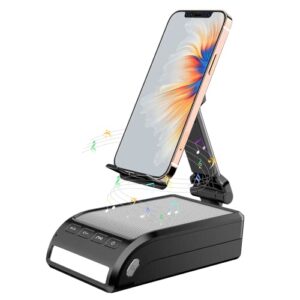 apznoe gifts for men, cell phone stand with bluetooth speaker, cool tech gadgets for table desk, adjustable tablet holder with wireless speaker, unique ideal gifts for him dad women who want nothing